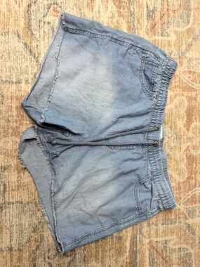 Altar'd State Dusty Blue Drawstring Waist Shorts